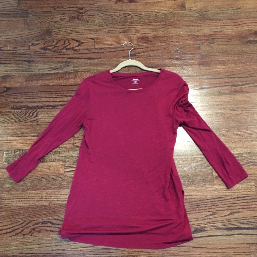 Red Old Navy slub tunic/ dress Size S